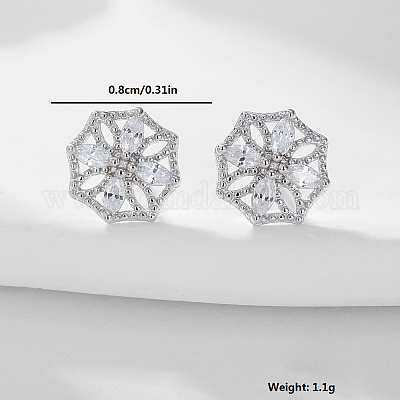 Элегантные серебряные серьги с цирконием для женщин ZM7202-2-1