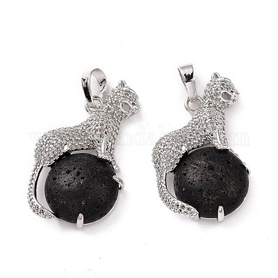 Кулоны из натуральной лавы G-E389-19P-1