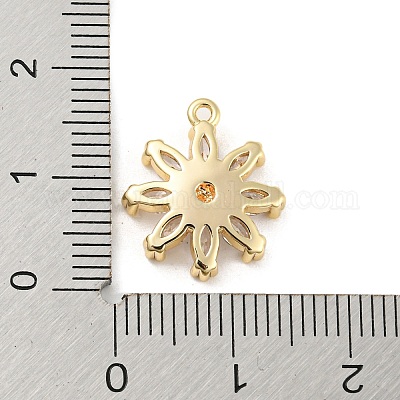 Pendentifs en laiton avec zircon&nbsp;KK-Z032-01A-G-1