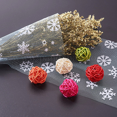 Wholesale Snowflake Deco Mesh Ribbons 