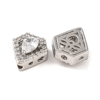 Латунные микропаве из прозрачного кубического циркония KK-S389-28P-1