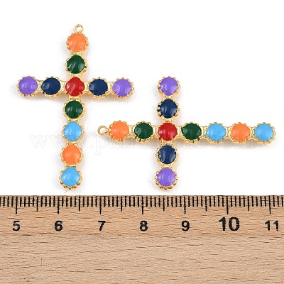 Подвески из нержавеющей стали 304 с разноцветной эмалью STAS-P410-03G-1