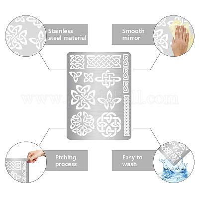 6.3 Inch Metal Celtic Knot Stencil Triquetra Templates Reusable Viking  Symbol Wicca Journal Stainless Steel Stencils 