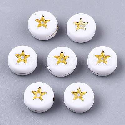 Непрозрачные акриловые бусины X-PACR-N006-006A-01A-1