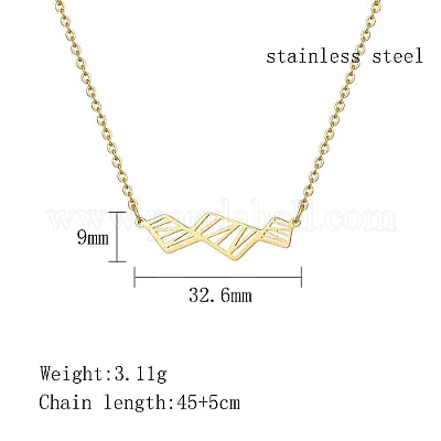 Женские подвески-ожерелья из нержавеющей стали 304 в форме трапеции TK1398-1-1