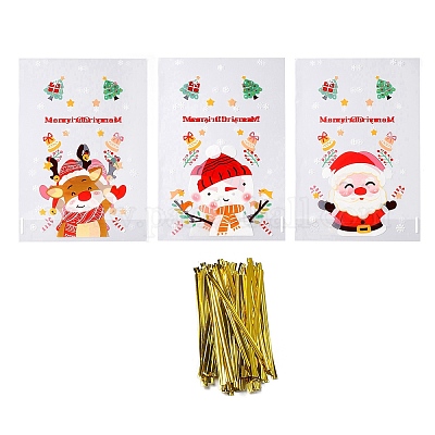 Самоклеящийся пластиковый пакет для выпечки на рождественскую тематику ABAG-F006-04-1