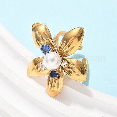 Кольца-манжеты из нержавеющей стали 304 для женщин RJEW-H246-04G-1