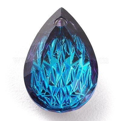 Pendentifs en strass en verre gaufré&nbsp;GLAA-J101-05A-001BB-1