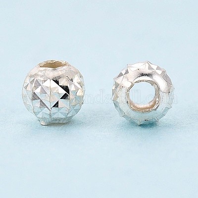 925 текстурированная бусина из стерлингового серебра STER-T008-44S-03-1