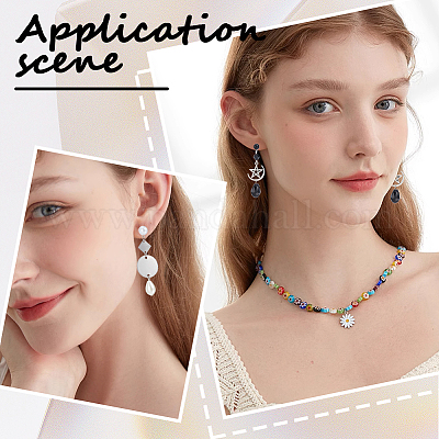 100 шт. 2 размера сережек-гвоздиков из нержавеющей стали 304 STAS-BBC0001-76-1