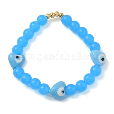 Женские эластичные браслеты из латуни BJEW-F515-03G-02-1