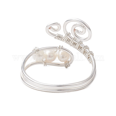 Латунные открытые кольца манжеты RJEW-JR00837-02-1