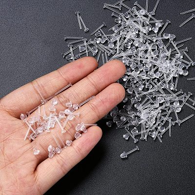 1000шт 2 стиля экологически чистые пластиковые серьги-гвоздики KY-YW0001-11-1