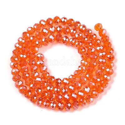 Стеклянные бусины с гальваническим покрытием  EGLA-A044-T3mm-A25-1