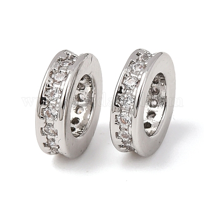 Латунь микропаве прозрачный кубический цирконий европейский бисер KK-A279-17P-1