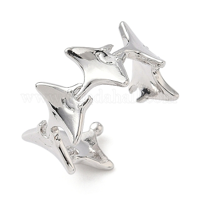 Латунь манжеты кольца RJEW-H256-22P-1