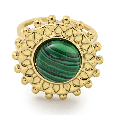 Ионное покрытие (ip) 304 нержавеющая сталь синтетический малахит манжетные кольца G-Z056-08G-03-1