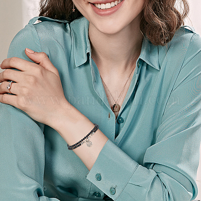 2 нити натуральных синих бусин тигрового глаза G-OC0005-68-1