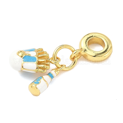 Латунные эмалированные европейские подвески с подвесками KK-I355-21G-02-1