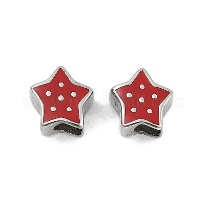 Европейские бусины из нержавеющей стали 304 STAS-H216-98P-1