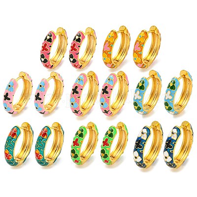 Латунные серьги обруча EJEW-C102-45G-1