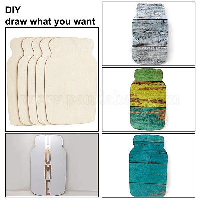 Незаконченные деревянные полоски в форме бутылки DIY-GA0001-12-1