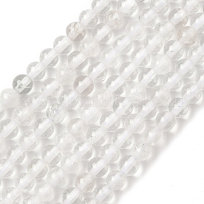 Природный кристалл кварца круглые бусины пряди G-J303-01-4mm-1