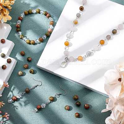 Природные Unakite бисер нитей G-AR0001-39-1