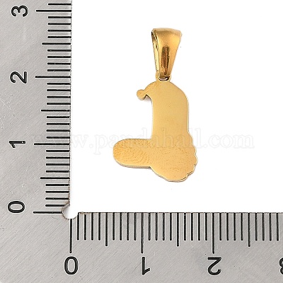 Подвески из нержавеющей стали 304 на рождественскую тематику STAS-R007-01L-G-1