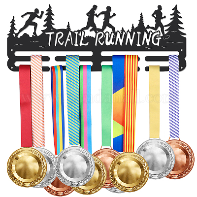 Superdant Trail Running Médaille Cintre Porte-médailles de sport avec 8  lignes Supports d'affichage de
