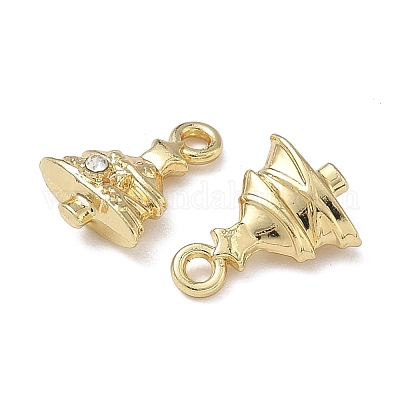 Рождественские подвески из сплава с кристаллами и стразами FIND-L026-01G-G-1