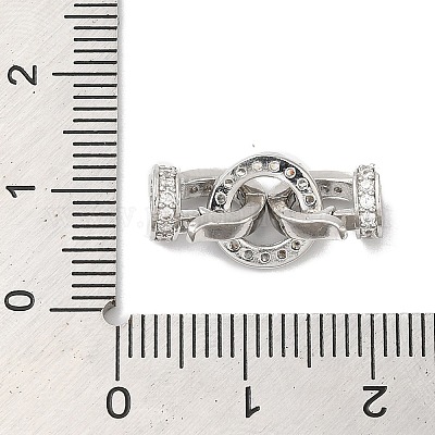 Реечное покрытие латунь микро паве прозрачный кубический цирконий складные застежки KK-A222-04A-P-1