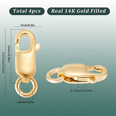 4 шт. латунные застежки-лобстеры&nbsp;FIND-SC0020-13B-1