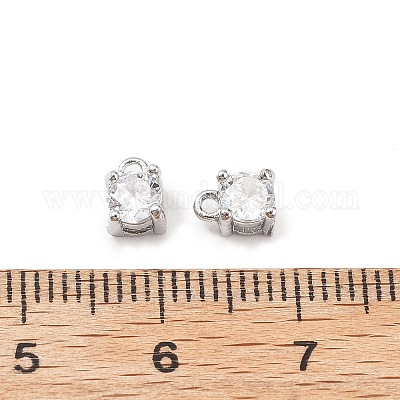 Латунные микро проложить кубического циркония подвески KK-D382-04P-01-1