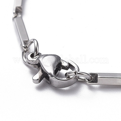 Устойчивые к потускнению браслеты-цепочки унисекс из нержавеющей стали 201 BJEW-L637-42A-P-1