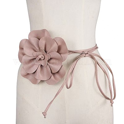 Ремни на талию из искусственной кожи с цветочным принтом для женщин AJEW-WH20816-058F-1