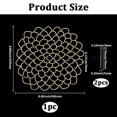Латунная цепочка для волос со стразами и кисточками для невесты AJEW-WH20042-54-1