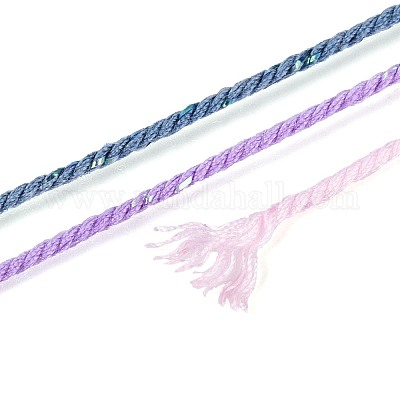 30 м окрашенный сегментный хлопковый шнур для макраме&nbsp;OCOR-T018-01K-1