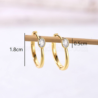 Элегантные серебряные серьги-кольца с цирконием s925 PR5334-1