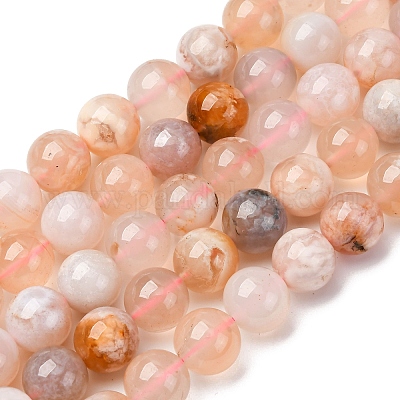 Натуральные вишневые агатовые бусины G-D313-A01-10mm-1