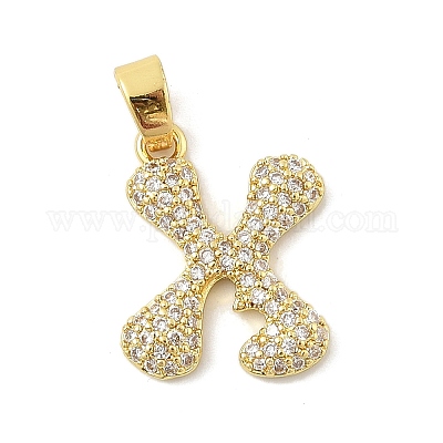 Латунные микро проложить кубического циркония подвески ZIRC-C012-01G-24-1