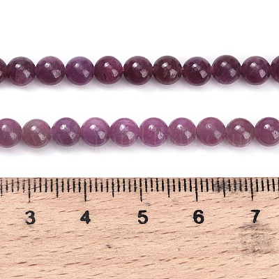 Натуральные рубиновые бисерные пряди G-L631-A01-6mm-A-1