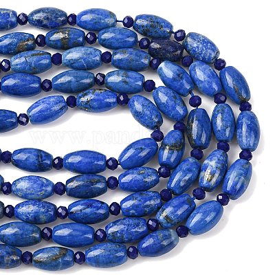 Natürlicher Lapislazuli Perlenstränge&nbsp;G-G453-C07-8x13mm-1