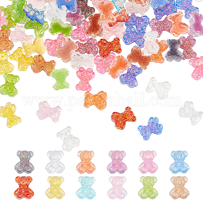 12 Colors Gummy Bear 3D Nail Charms