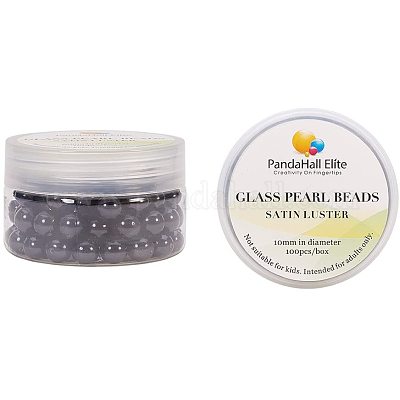 Pearlized Glasperlen runde Perlen&nbsp;HY-PH0001-10mm-080-1