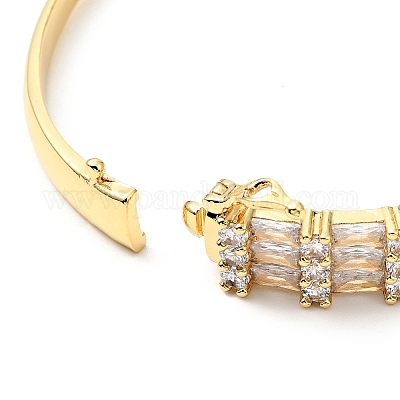 Браслет на петлях из прозрачного циркония BJEW-J165-17G-1