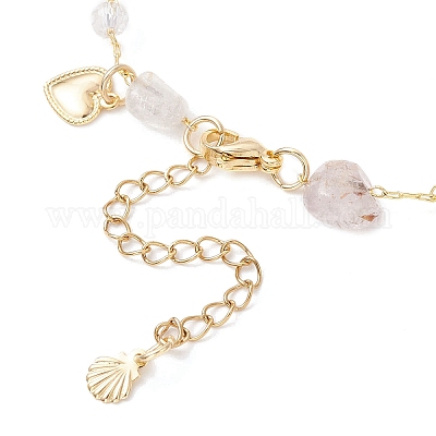 Браслеты из натуральных аметистов для женщин BJEW-JB12116-02-1