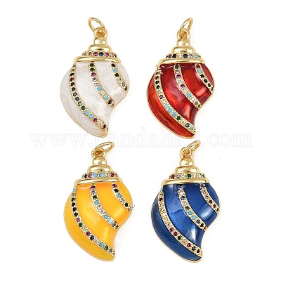 Латунные микро проложить кубического циркония подвески KK-L241-24G-1