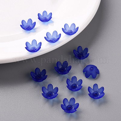 Матовые акриловые колпачки из бисера MACR-S371-07A-751-1