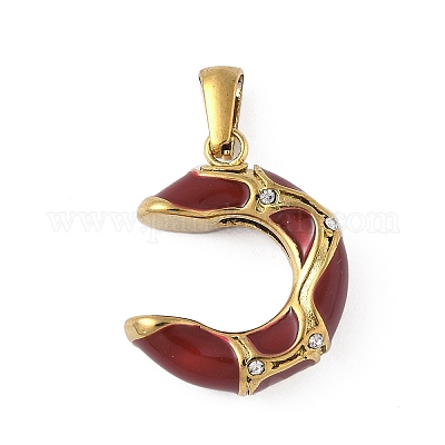 Подвески из нержавеющей стали 304 со стразами STAS-P408-16G-1